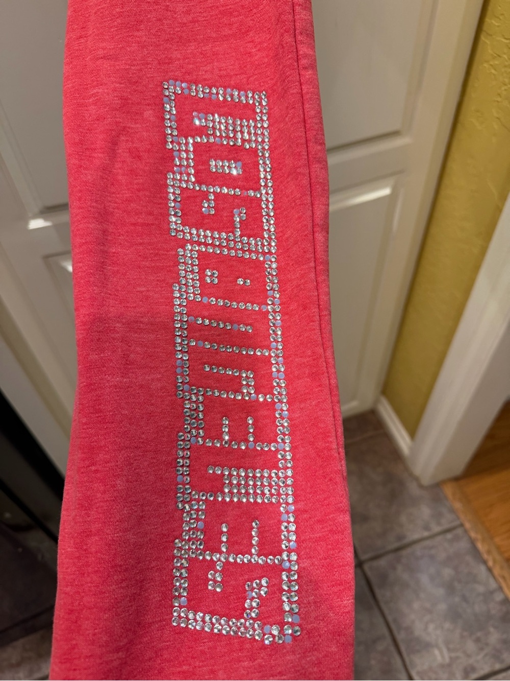 Wild Fable Red Rhinestone Logo Joggers - Picture 3 of 4